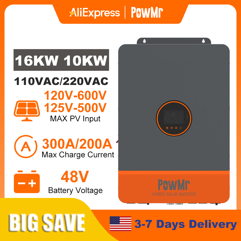 Split Phase Inverter 10Kw 110V 220V - PowMr 16KW 10KW Split Phase Inverter