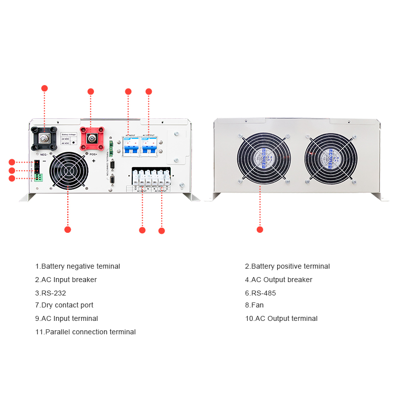 110V/220V 48V Solar Converter  - Split Phase Inverter 10Kw 110V 220V 评论和价格