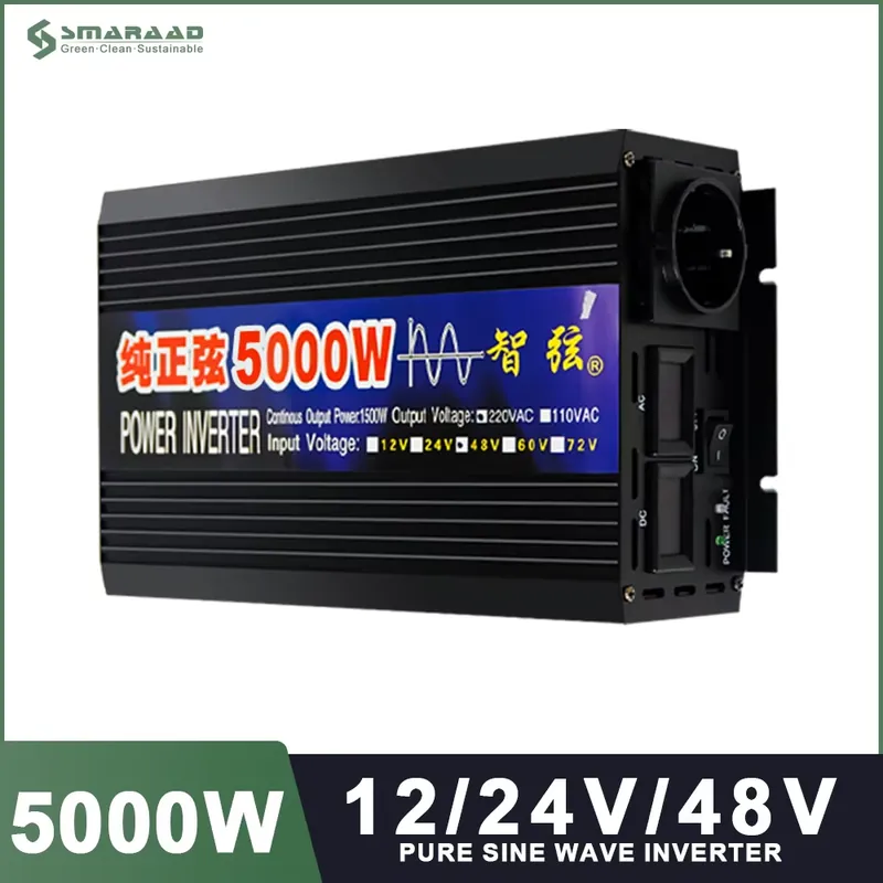 SMARAAD 5000W 12V 24V 48V DC t - Pure Sine Wave Inverter 5000W 48V 220V 评论和价格