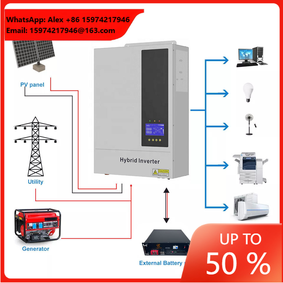 5.5KW 48V Hybrid On/ Off Grid  - Hybrid Solar Inverter 5.5Kw Mppt 48V 评论和价格