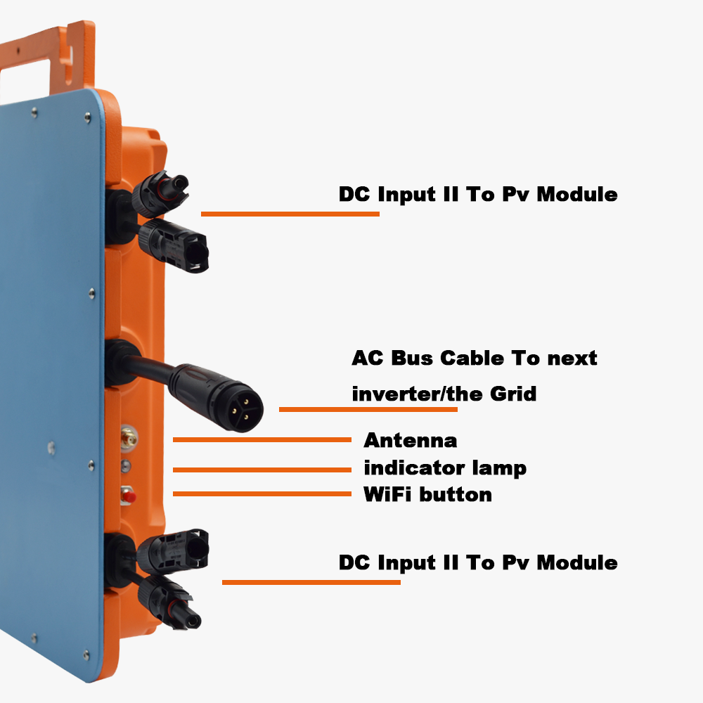 Black GT Die Cast Aluminum 140 - Micro Inverter 1400W Solar Grid Tie 评论和价格