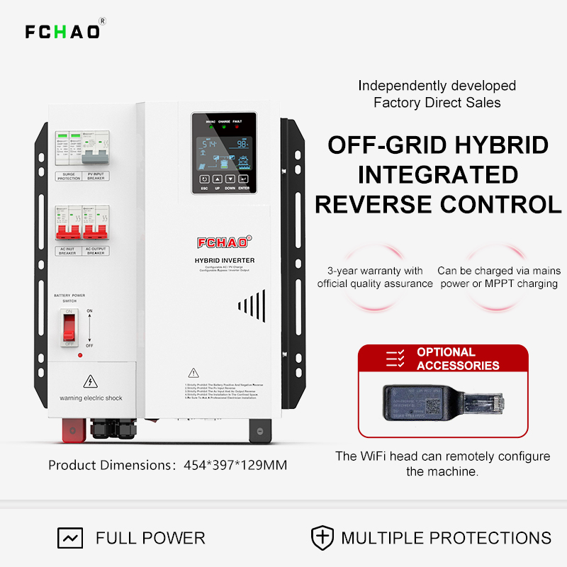 Fchao Solar Hybrid Inverter 3K - Hybrid Solar Inverter 5.5Kw Mppt 48V 评论和价格