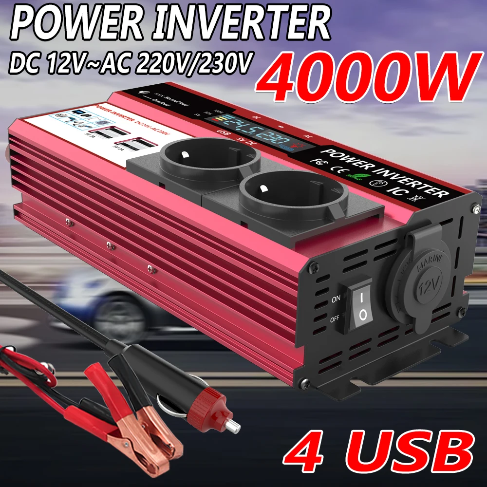 12V To 220V 4000W Peak Power I - Power Inverter 12V 220V 4000W Continuous 评论和价格