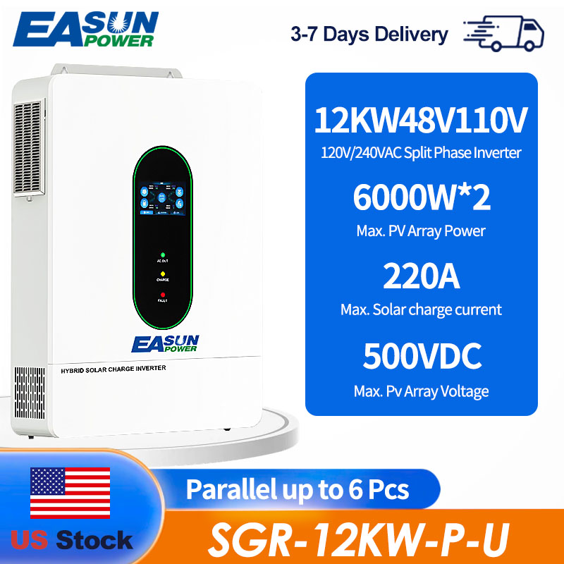 EASUN US 12KW 12000W Split Pha - Grid Tie Inverter Limiter 2000W 评论和价格