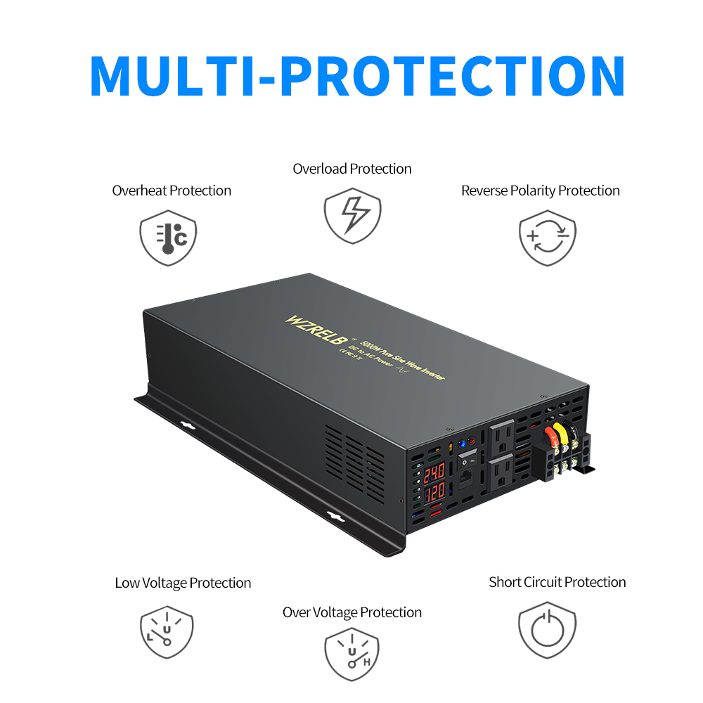 Reliable 5000W Wired Control P - Pure Sine Wave Inverter 5000W 48V 220V 评论和价格