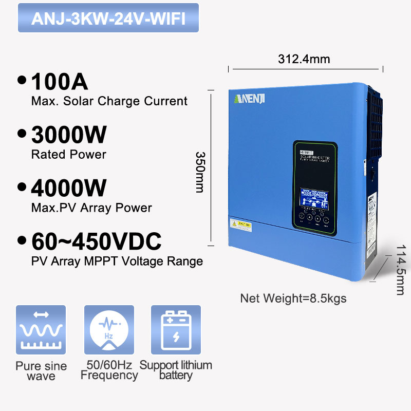 24V 3000W 120V off grid solar  - Inverter Pure Sine Wave 60Hz 120V 3000W 评论和价格