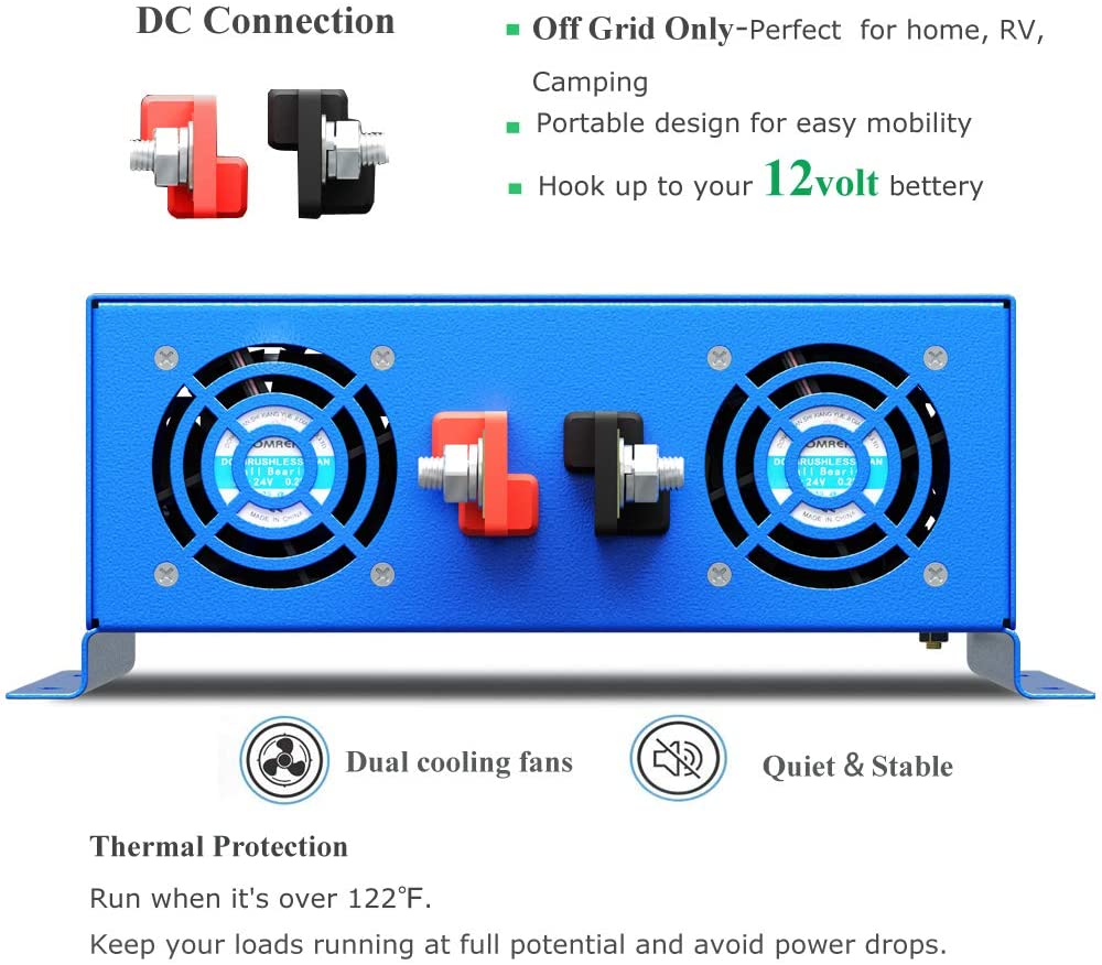 Pure Sine Wave Power Inverter  - Inverter Pure Sine Wave 60Hz 120V 3000W 评论和价格